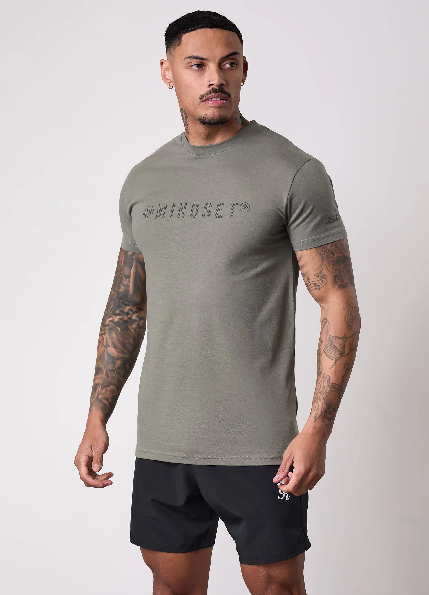 Active Flex Gym King Mindset Tee - Khaki