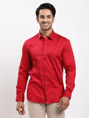 Men Solid Full Sleeve Cotton Stretch Shirt Relaxed Comfort gender-neutral