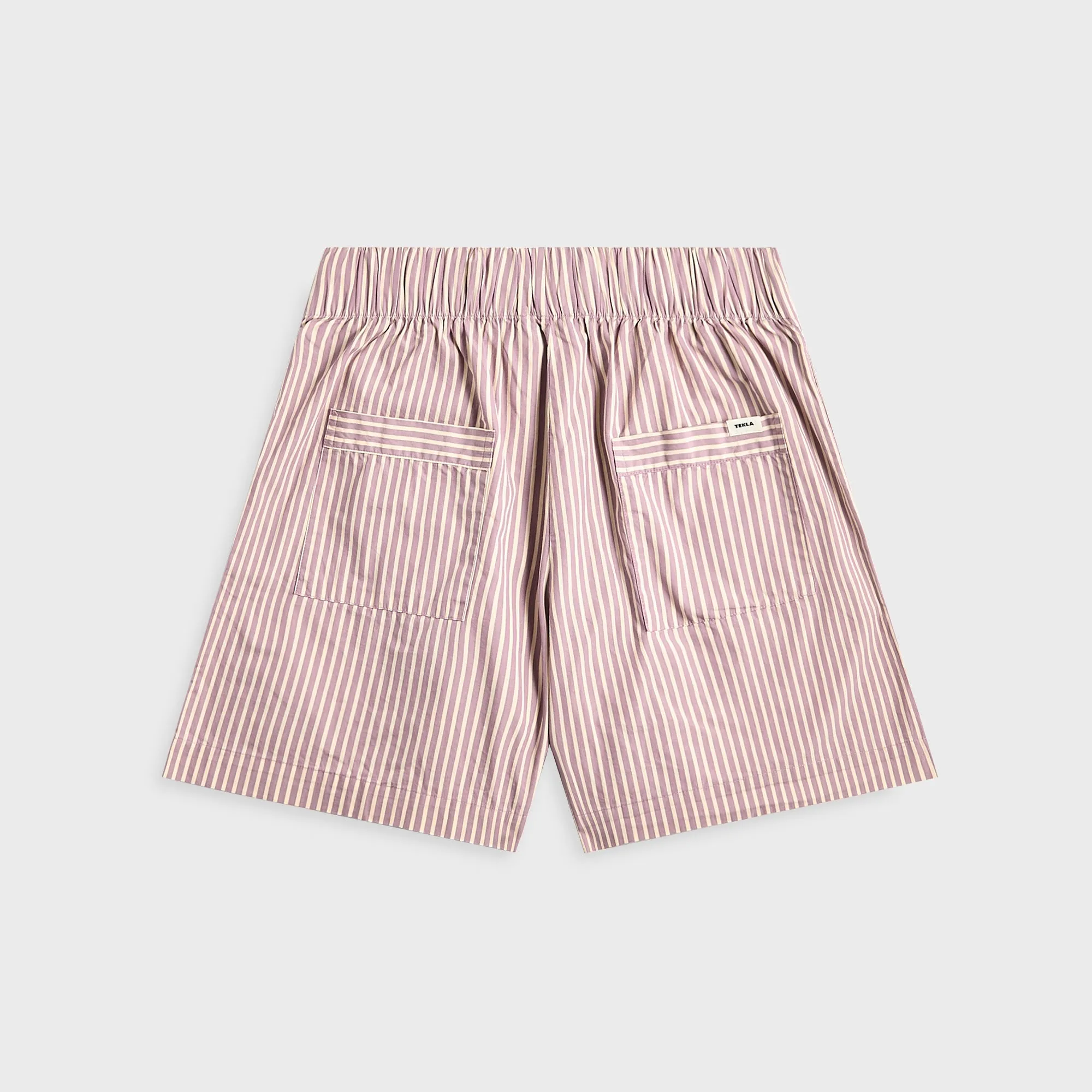 Temperature Regulating Material Comfy Feel Tekla Poplin Pyjamas Shorts - Skipper Stripes
