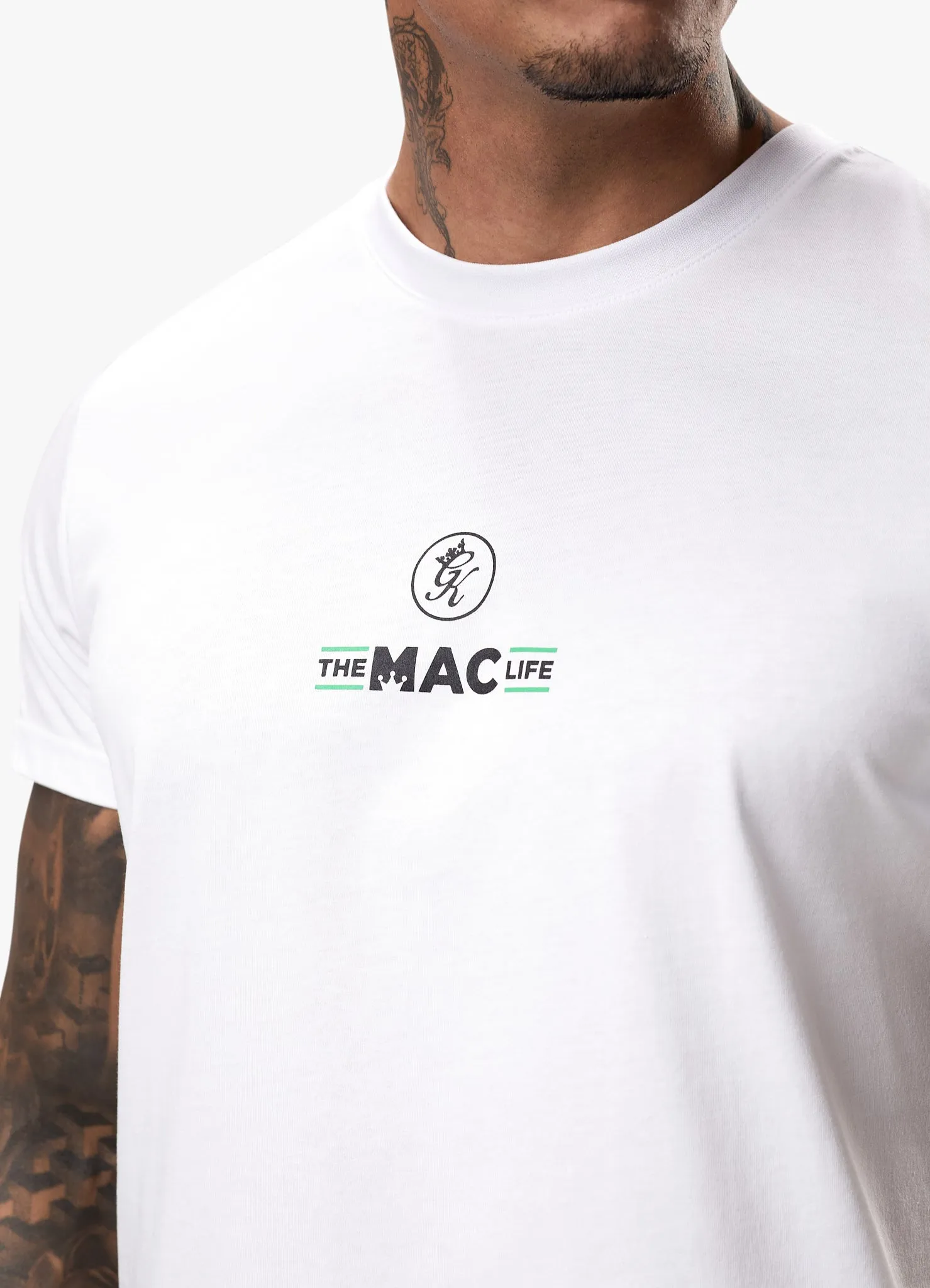 Gym King TML Jersey Regular Fit Tee - White Heather Texture Finish Sporty Stretch Fit