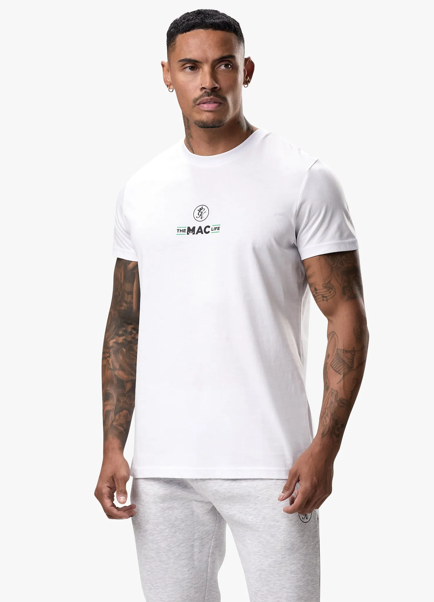 BioBased Fibers Gym King TML Jersey Regular Fit Tee - White