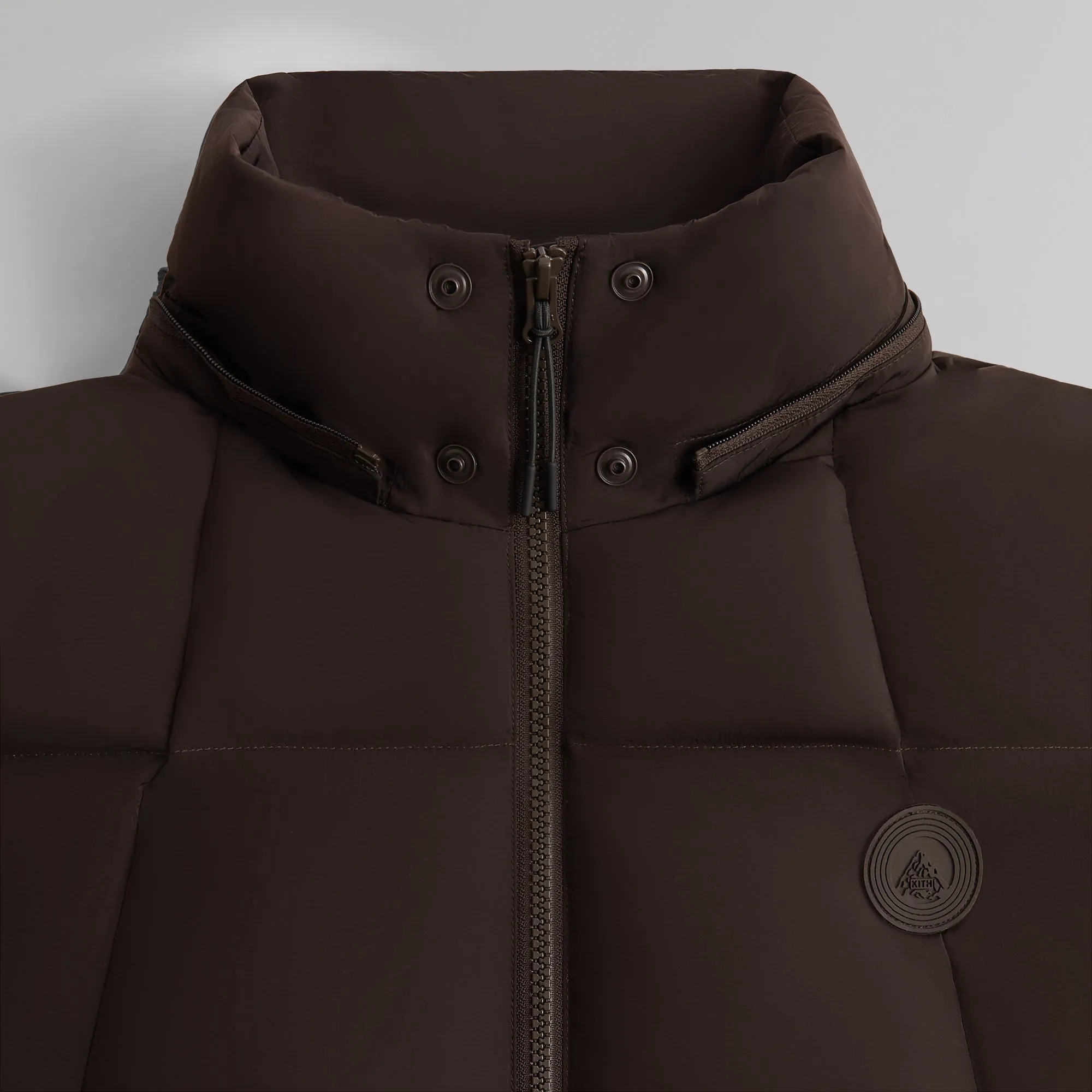 SiliconeGrip Kith Wrinkle Nylon Midi Puffer - Incognito