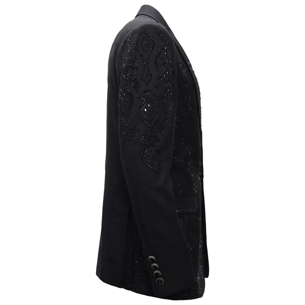 On The Go Layer Crystal Command Blazer BLACK