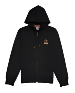 ID60409 Psycho Bunny Black Full Zip Hoodie product fluffy softness Chilly Day Wear