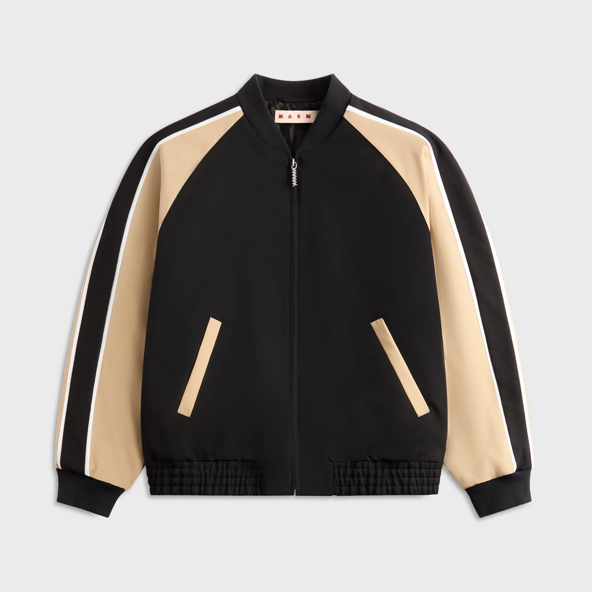 Marni Wool Raglan Sleeve Bomber Jacket - Black Weekend Style