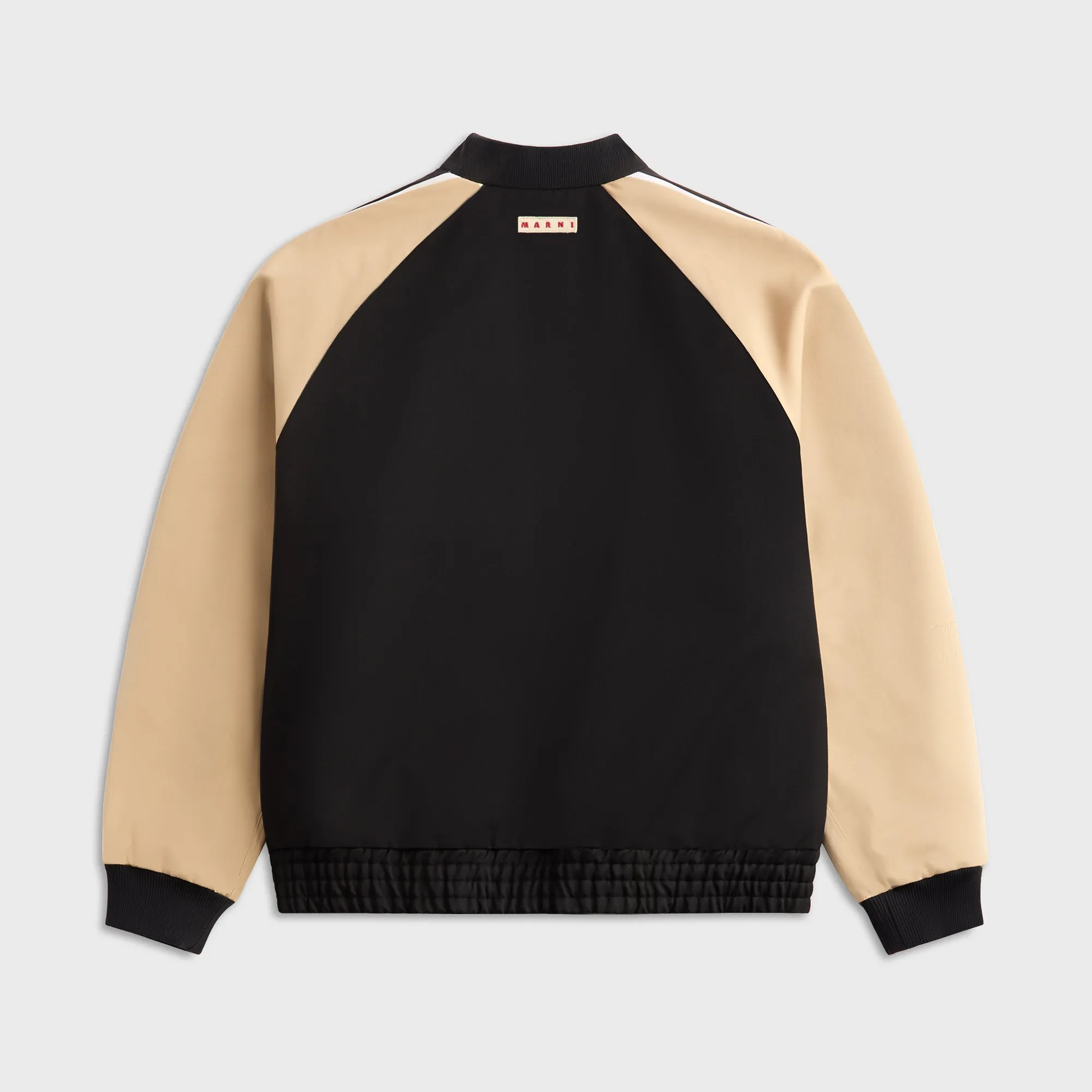 Marni Wool Raglan Sleeve Bomber Jacket - Black Quick Access Pockets