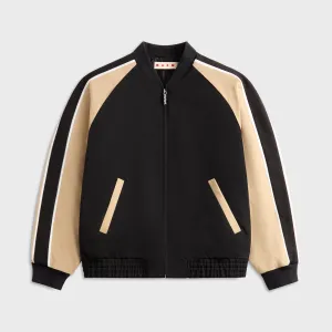 Marni Wool Raglan Sleeve Bomber Jacket - Black Weekend Style