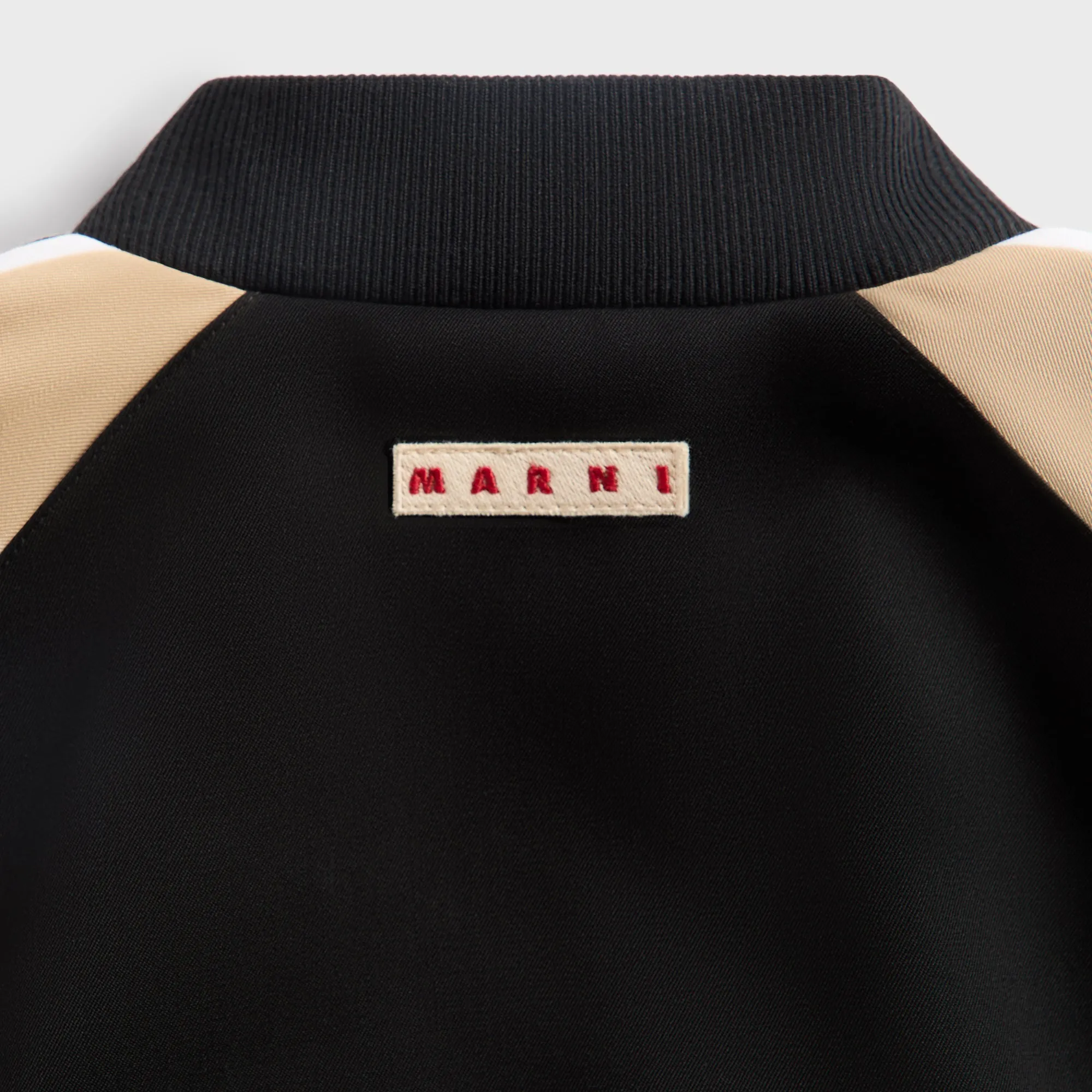 Marni Wool Raglan Sleeve Bomber Jacket - Black QuickDryFinish Quilted Stitching Pattern