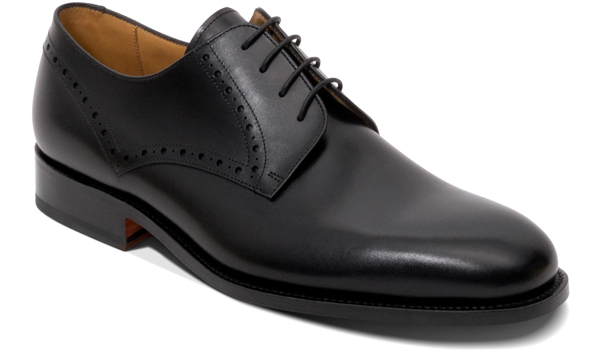 Trent - Black Calf Smart Shoes Top Fit