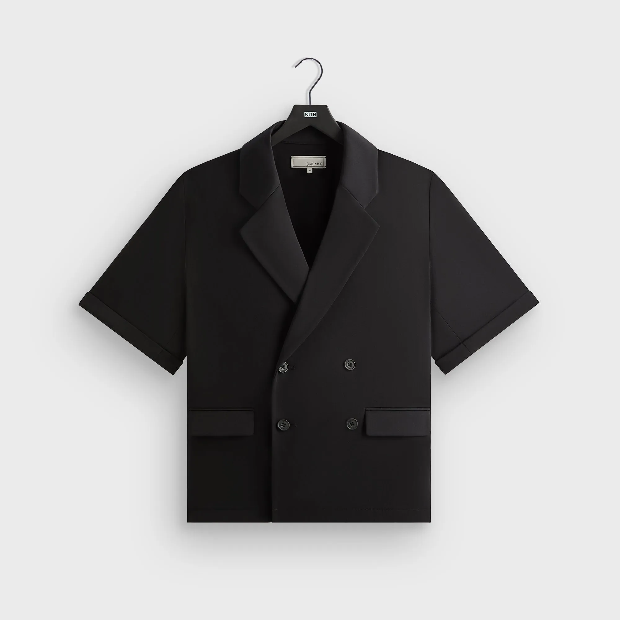 Low Profile Collar Light Outdoor Layer &Kin Ito Blazer - Black