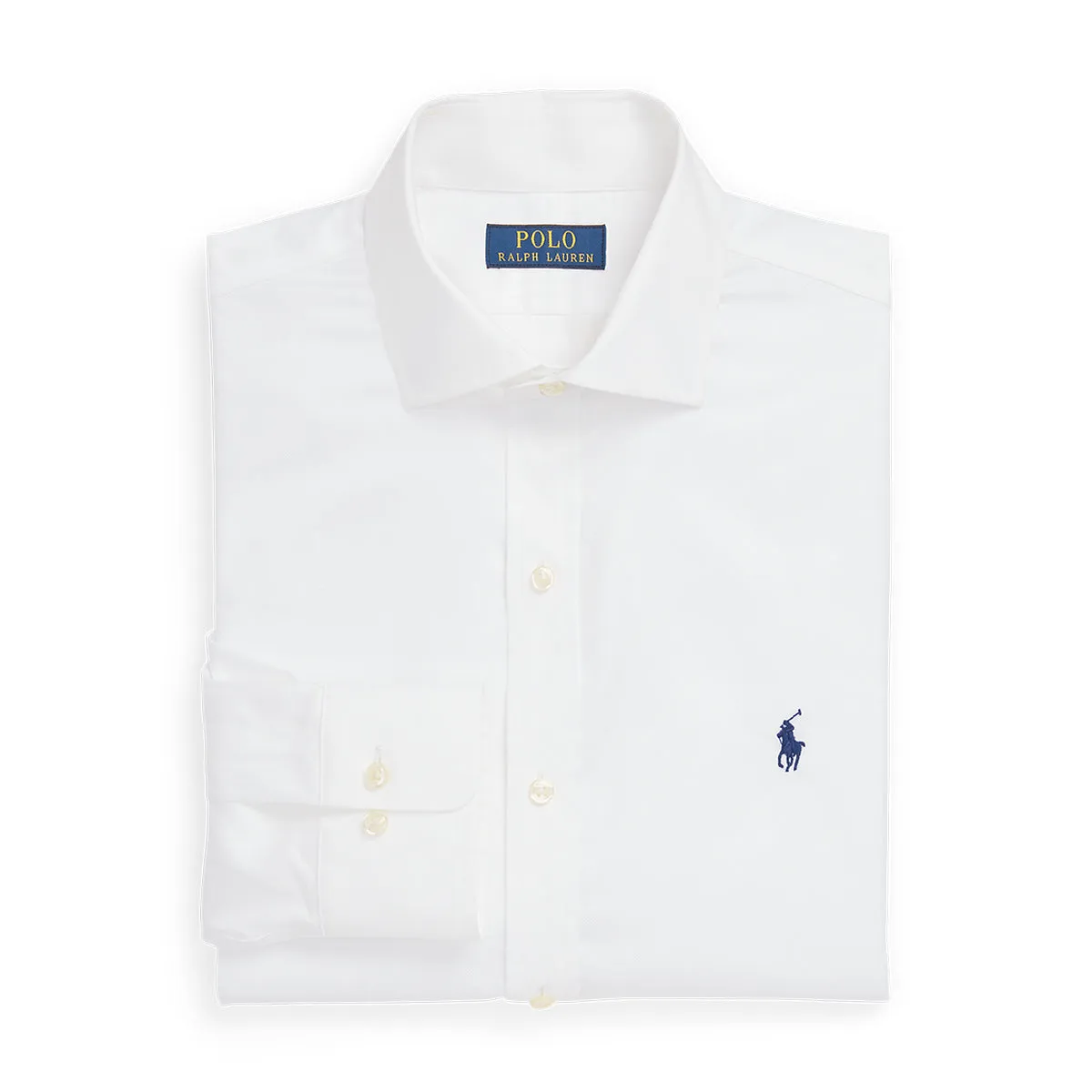 Ralph Lauren - Slim Fit Dobby Shirt in White Date night Travel-friendly