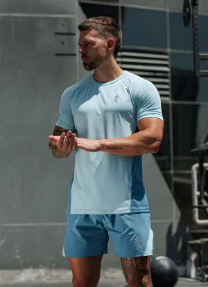 Gym King Flex 2.0 Tee - Iced Aqua/Coastal Blue Odor Control Finish