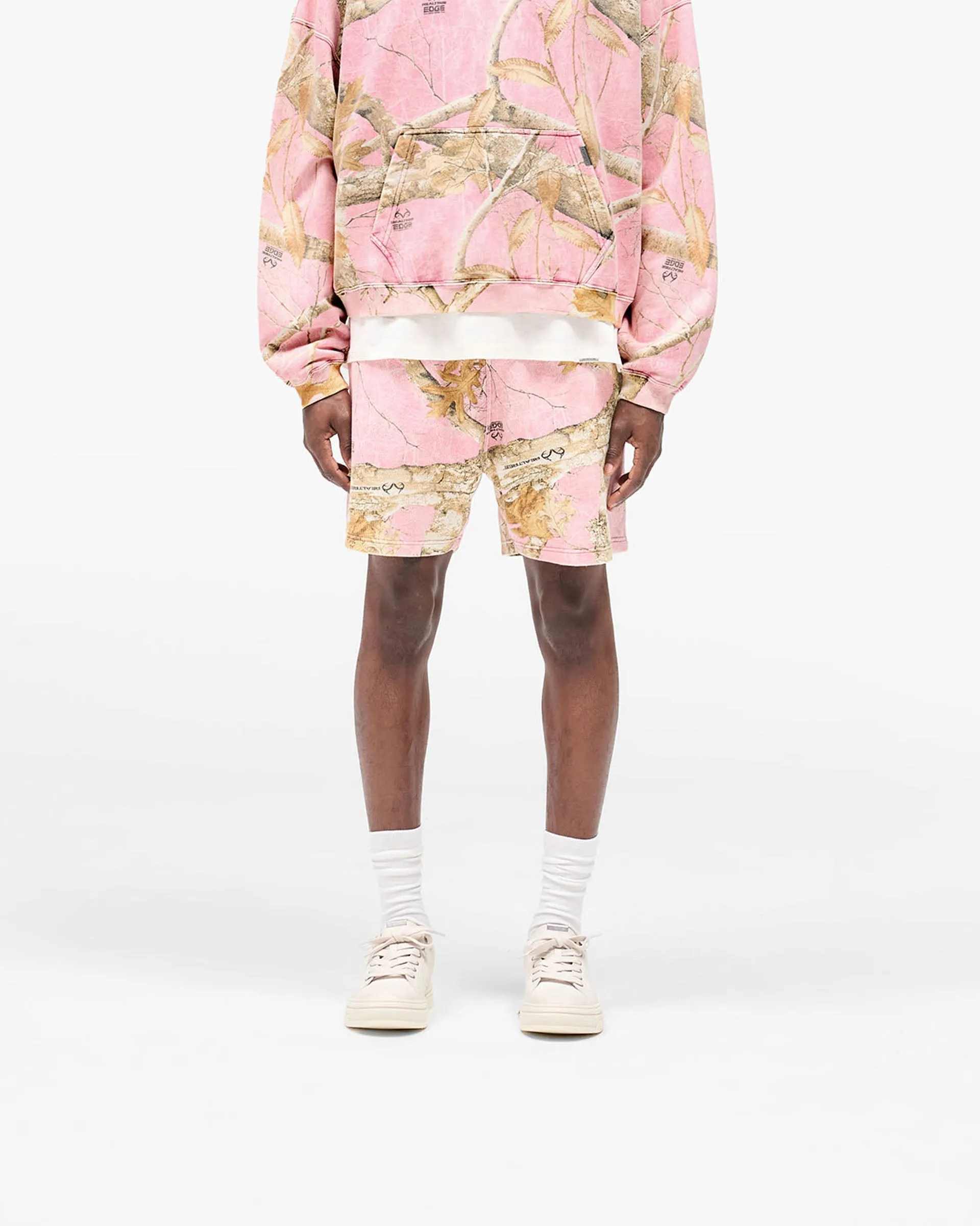 Move Flow Sport Style Fit Realtree? Mesh Shorts- Washed Pink Camo