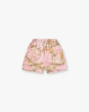 Minimal Design Realtree? Mesh Shorts- Washed Pink Camo