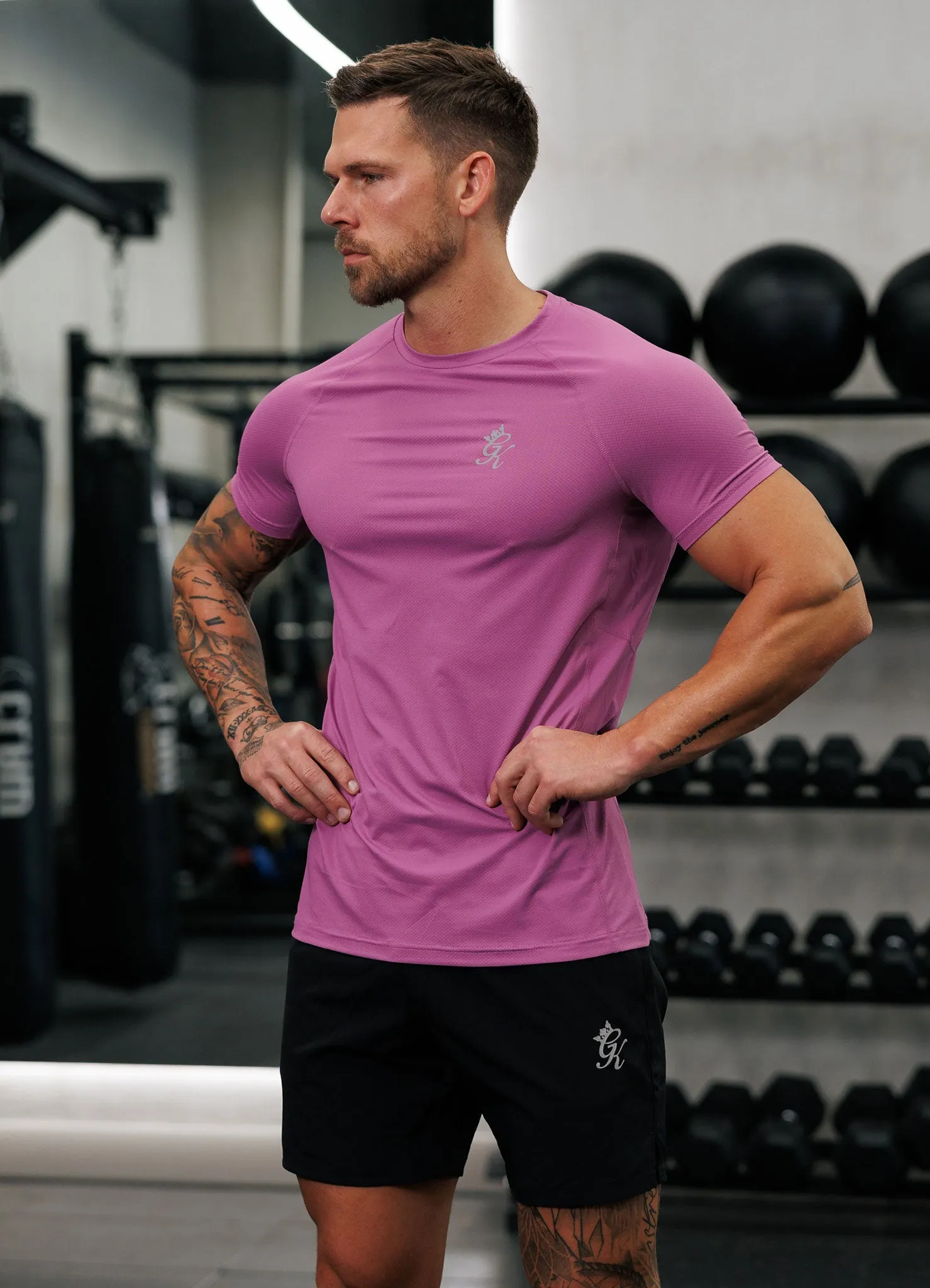 Gym King Energy Tee - Orchid High Quality Printing Outdoor Leisure