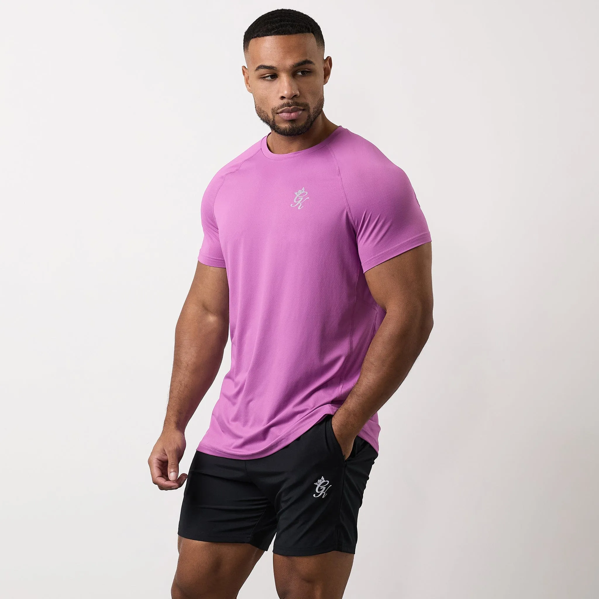 Raw Hem Finish Gym King Energy Tee - Orchid