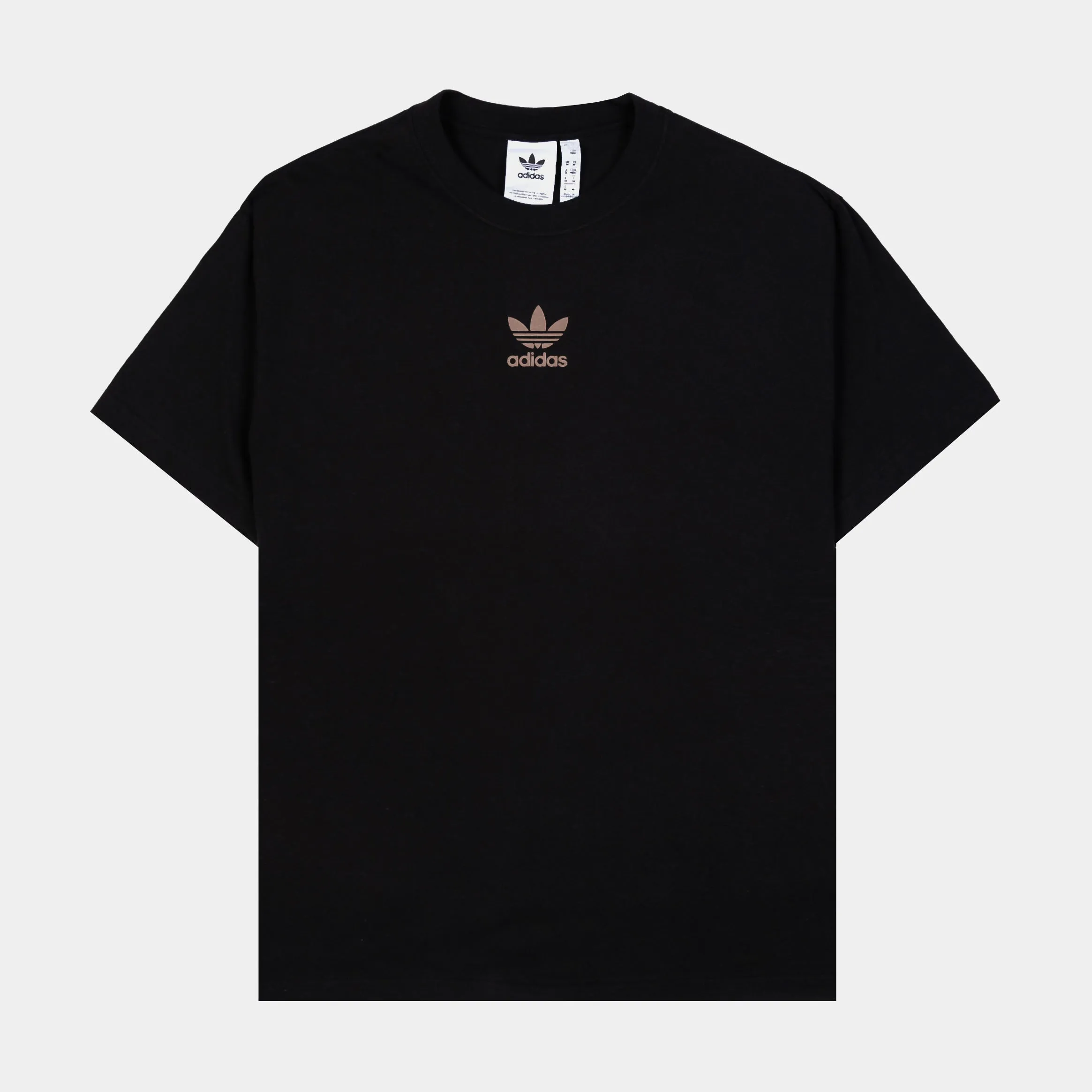 Airflow Mesh Panels Versatile Layer Adi Script Mens Short Sleeve Shirt (Black/Brown)