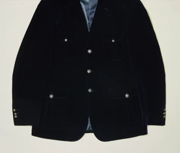 Inserch BL-569 Velvet Military Jacket Black AdjustableDrawcordHem FlexFoldPackaging