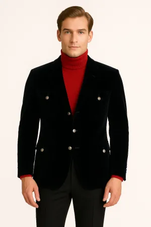 Interchangeable Liners Clean Street Look Inserch BL-569 Velvet Military Jacket Black