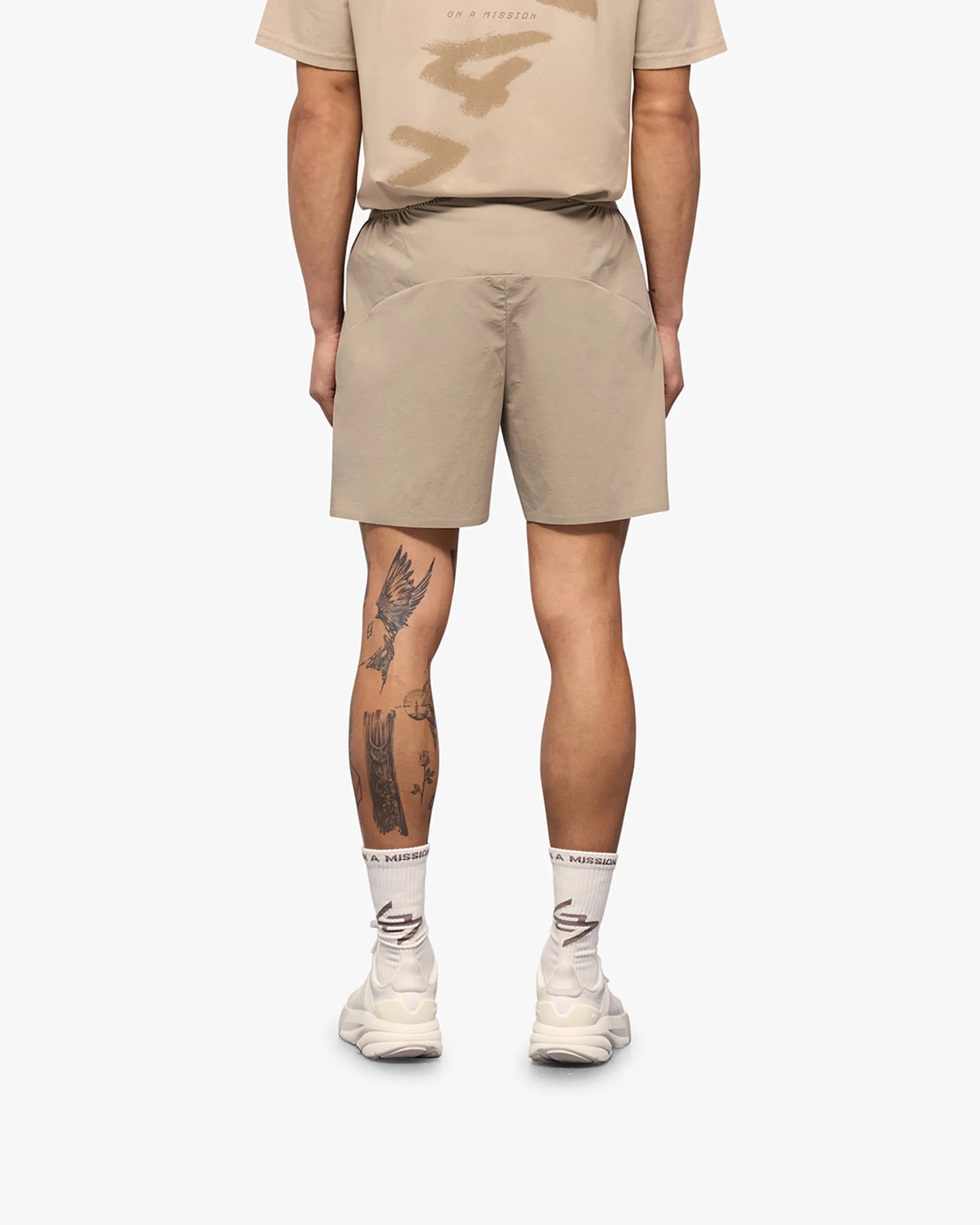 247 Training Shorts - Pebble No Wrinkle Hot Weather