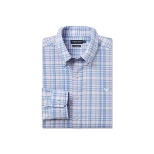 Nassau Performance Plaid Dress Shirt Workwear Casual Athletic Look