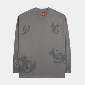 Disney Mickey and Friends By Shoe Palace Shadow Mens Long Sleeve Shirt (Green/Grey) Modern Layering
