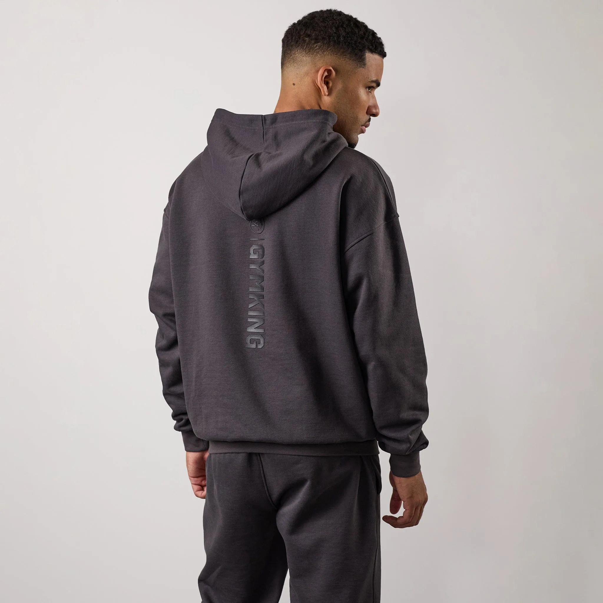 Comfy Layering Gym King Aventus Fleece Hood - Dark Pewter