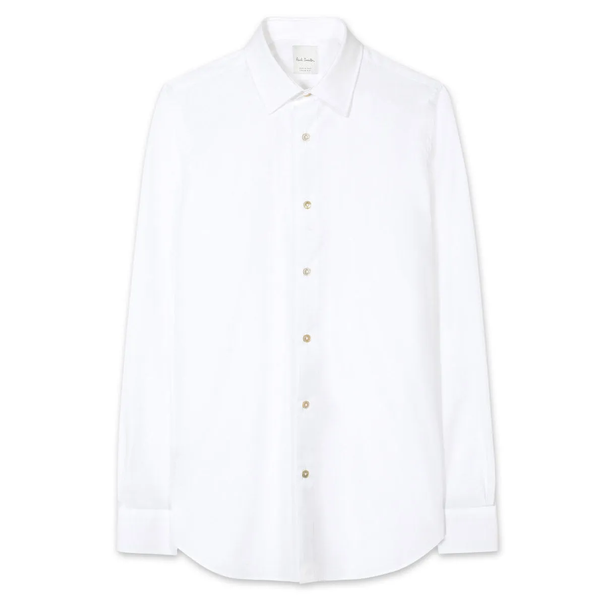Paul Smith - Tailored Fit 'Artist Stripe' Cuff Shirt in White Durable Stitching