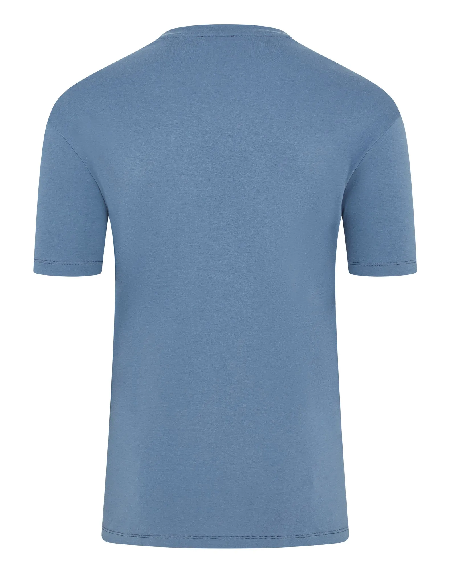Paul & Shark Supima? Fin Embroidery Cotton Short Sleeve T-shirt (CADET BLUE) Lightweight Material Minimal Layers