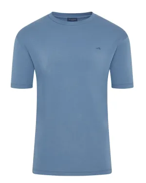 Paul & Shark Supima? Fin Embroidery Cotton Short Sleeve T-shirt (CADET BLUE) Easy Wear