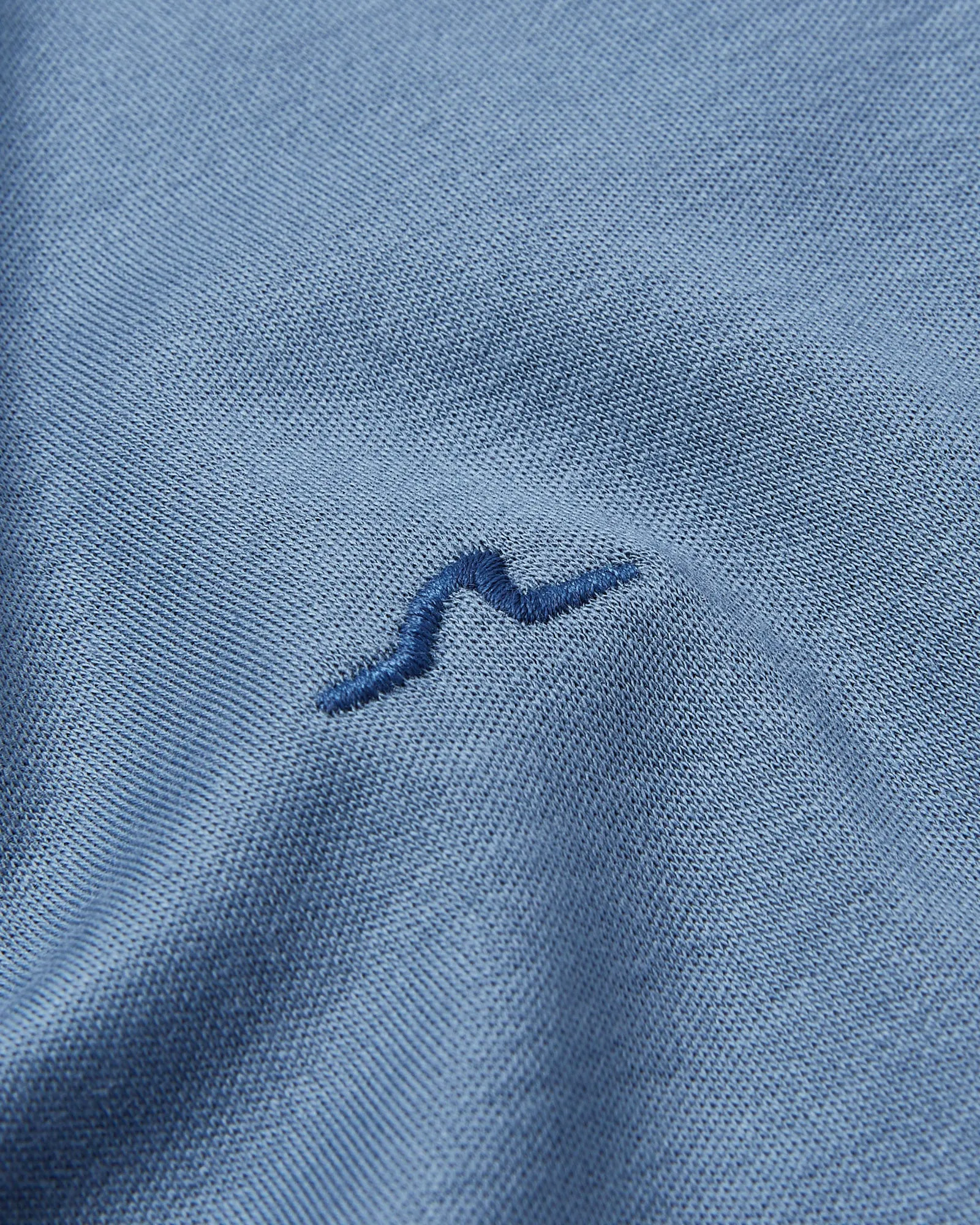 Classic and Comfy loose but not baggy Paul & Shark Supima? Fin Embroidery Cotton Short Sleeve T-shirt (CADET BLUE)