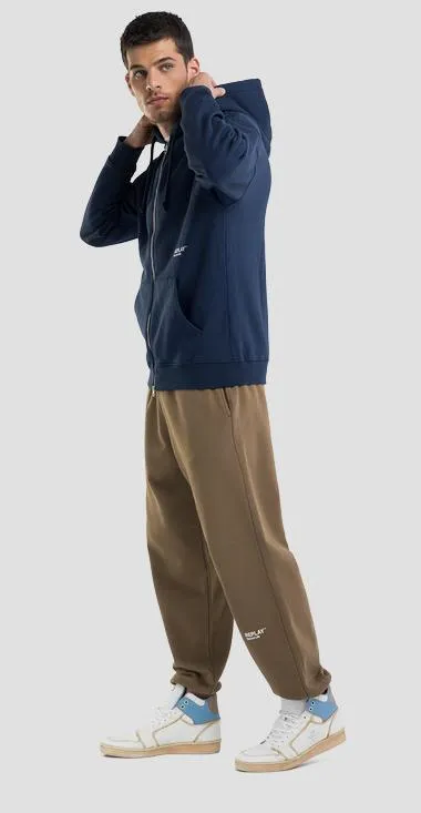 ID50033- Replay Navy Hoodie Travel Bold Relaxed Vibe