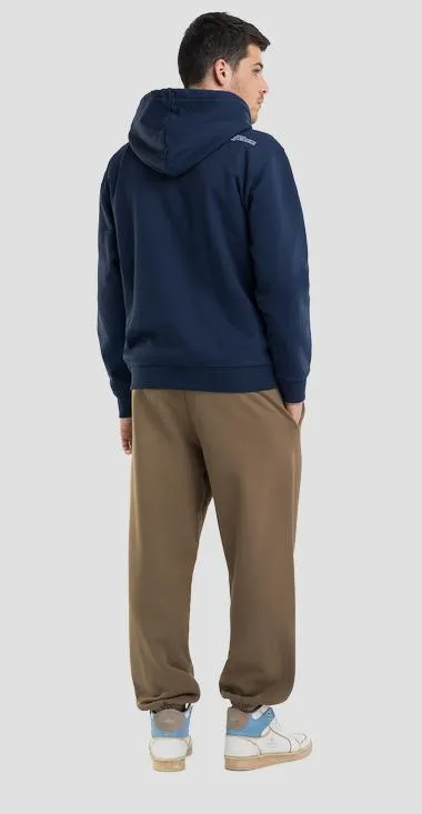 ID50033- Replay Navy Hoodie Streetwear Basics suitable for workouts