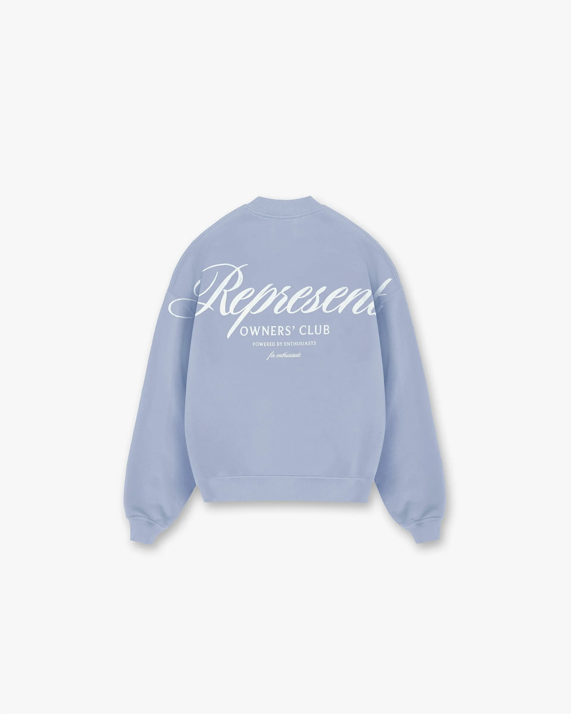 Represent Owners Club Script Sweater - Dusty Blue Zip-up