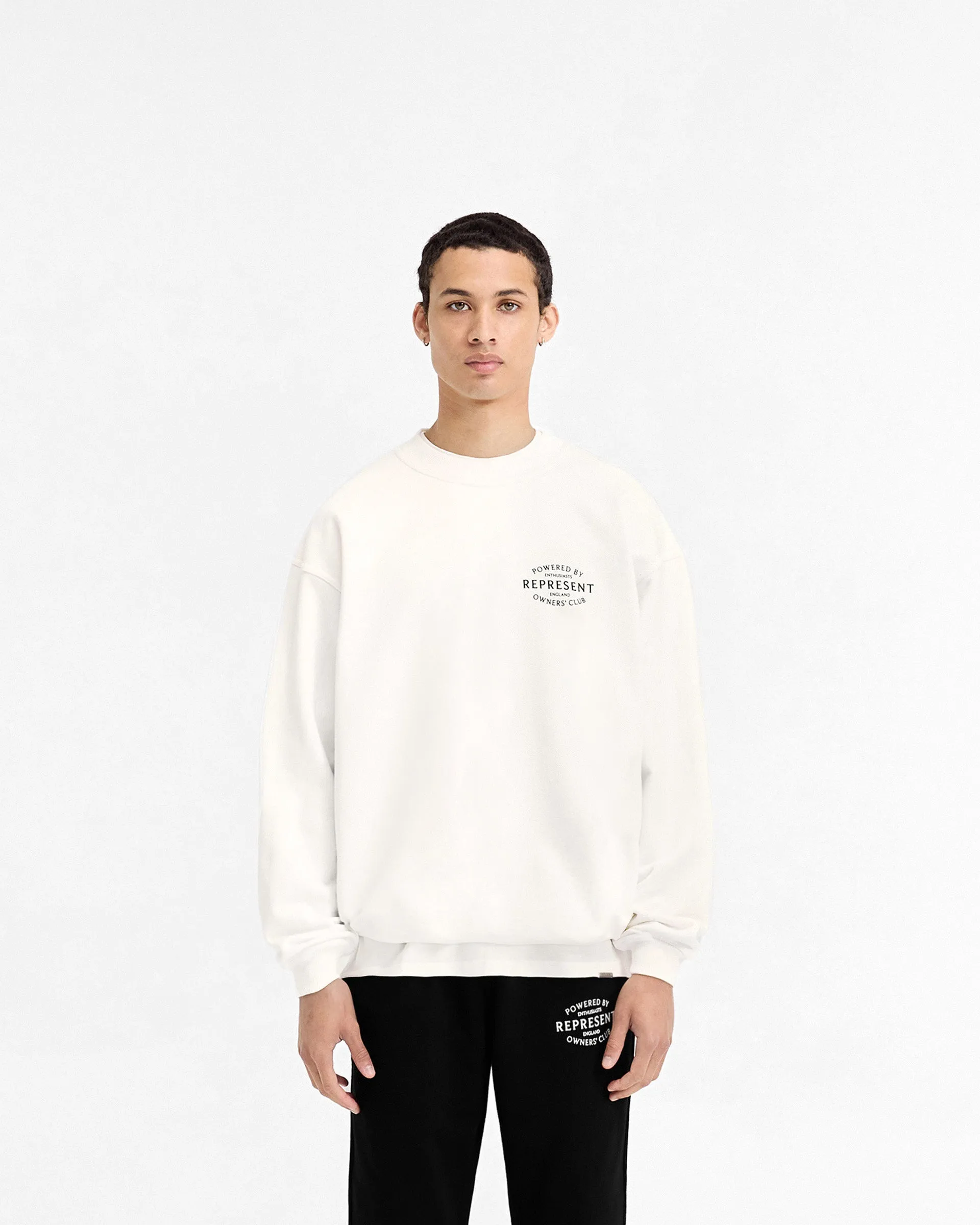 thermal Adjustable Represent Owners Club Stamp Sweater - Flat White