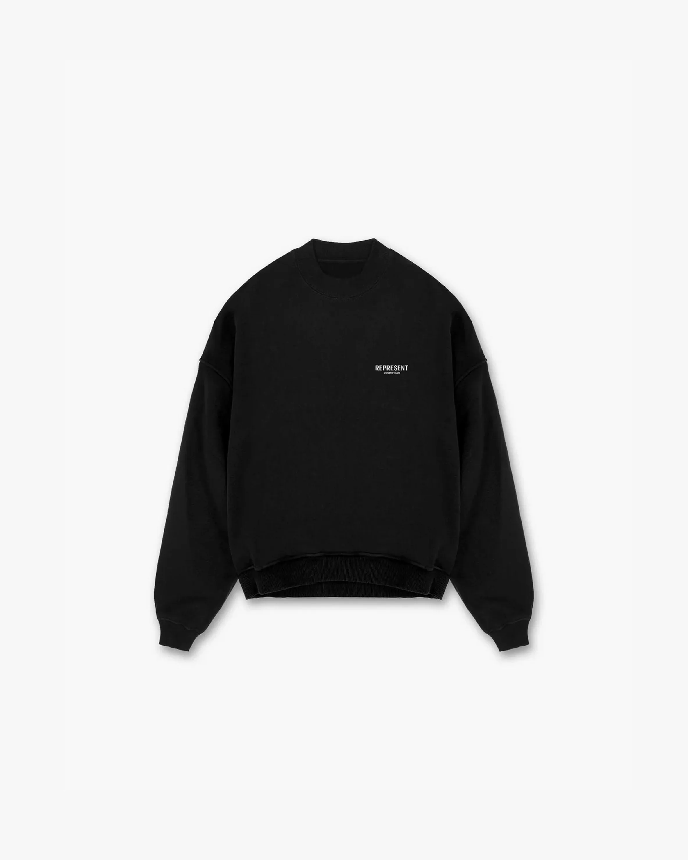 Represent Owners Club Sweater - Black Comfy Essentials Pastel Shade