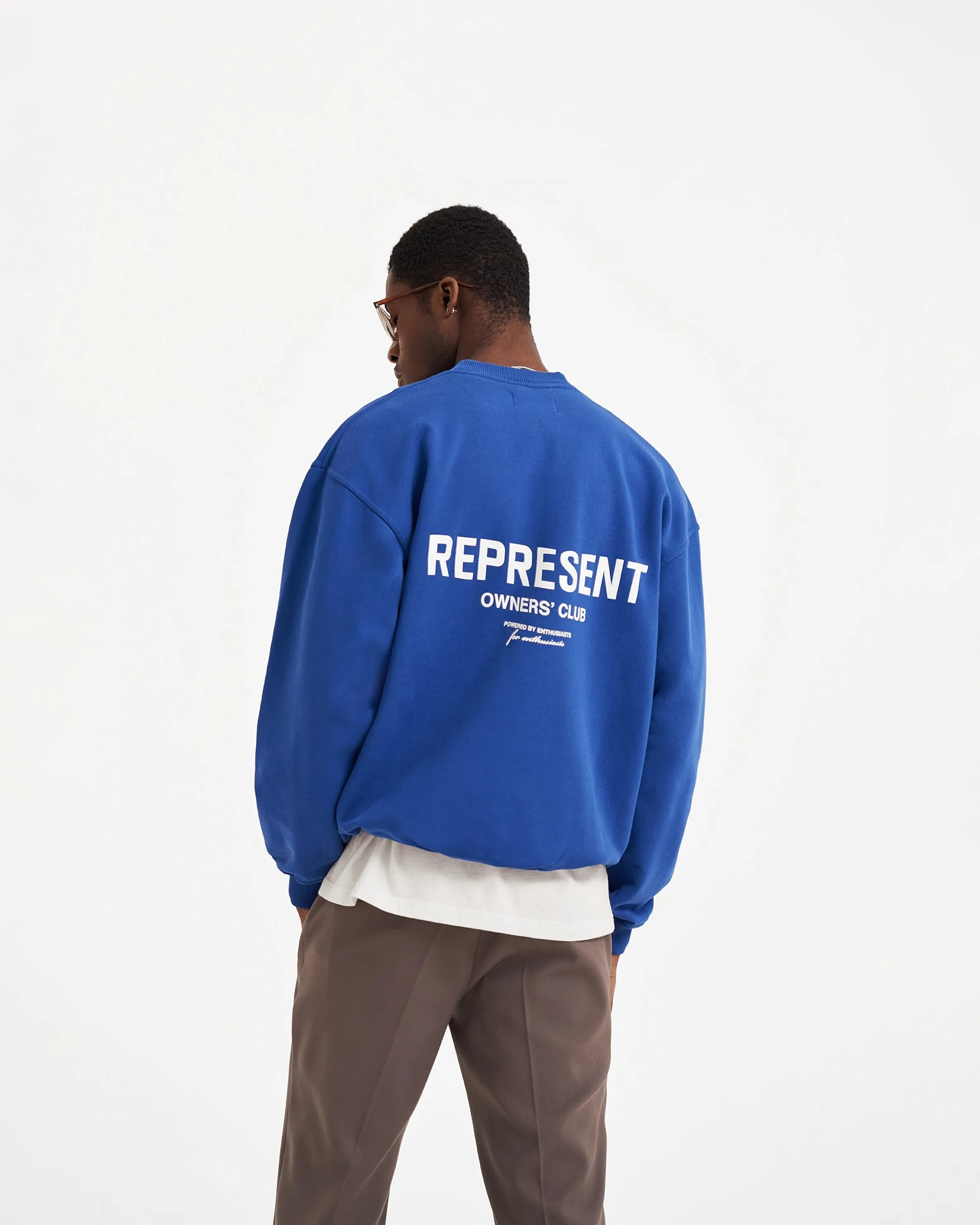 Represent Owners Club Sweater - Cobalt Cozy Layers