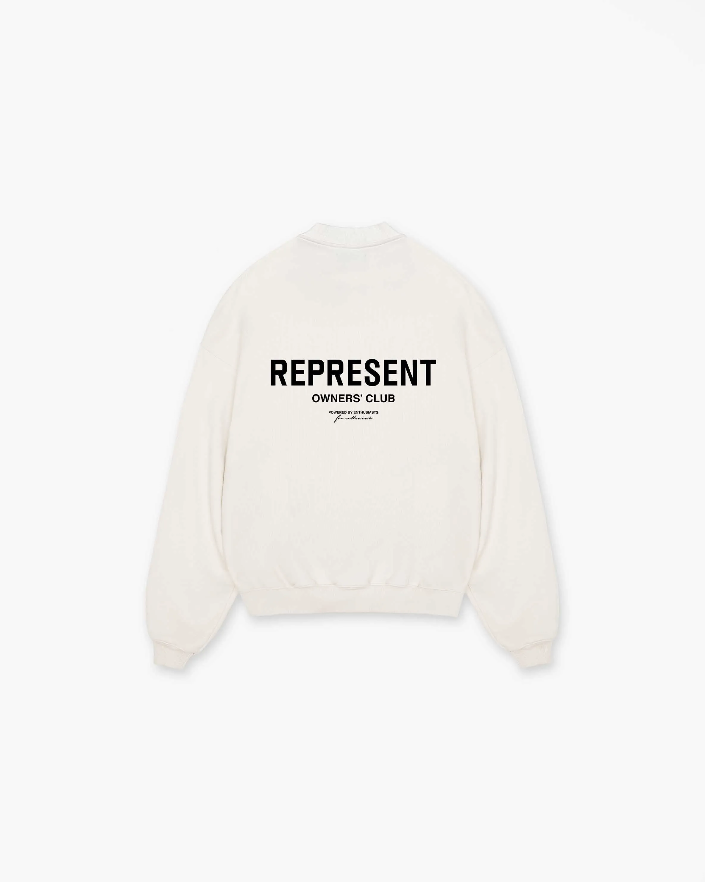Represent Owners Club Sweater - Flat White product earthy warmth Warm Outfit