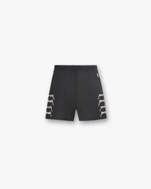 Represent X Metallica Local Crew Short - Stained Black Breathable Side Vents Light Motion