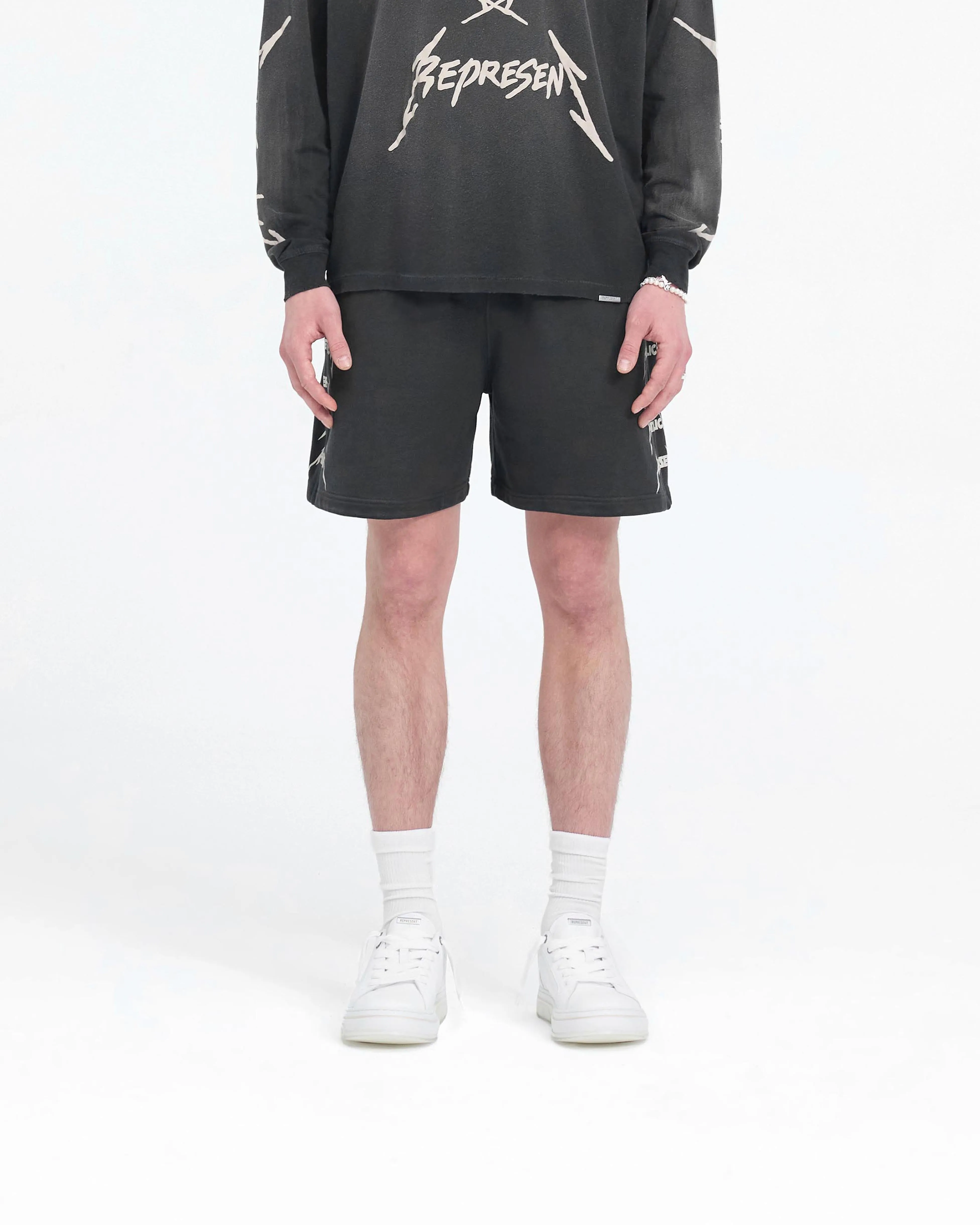 swimming accessory Represent X Metallica Local Crew Short - Stained Black