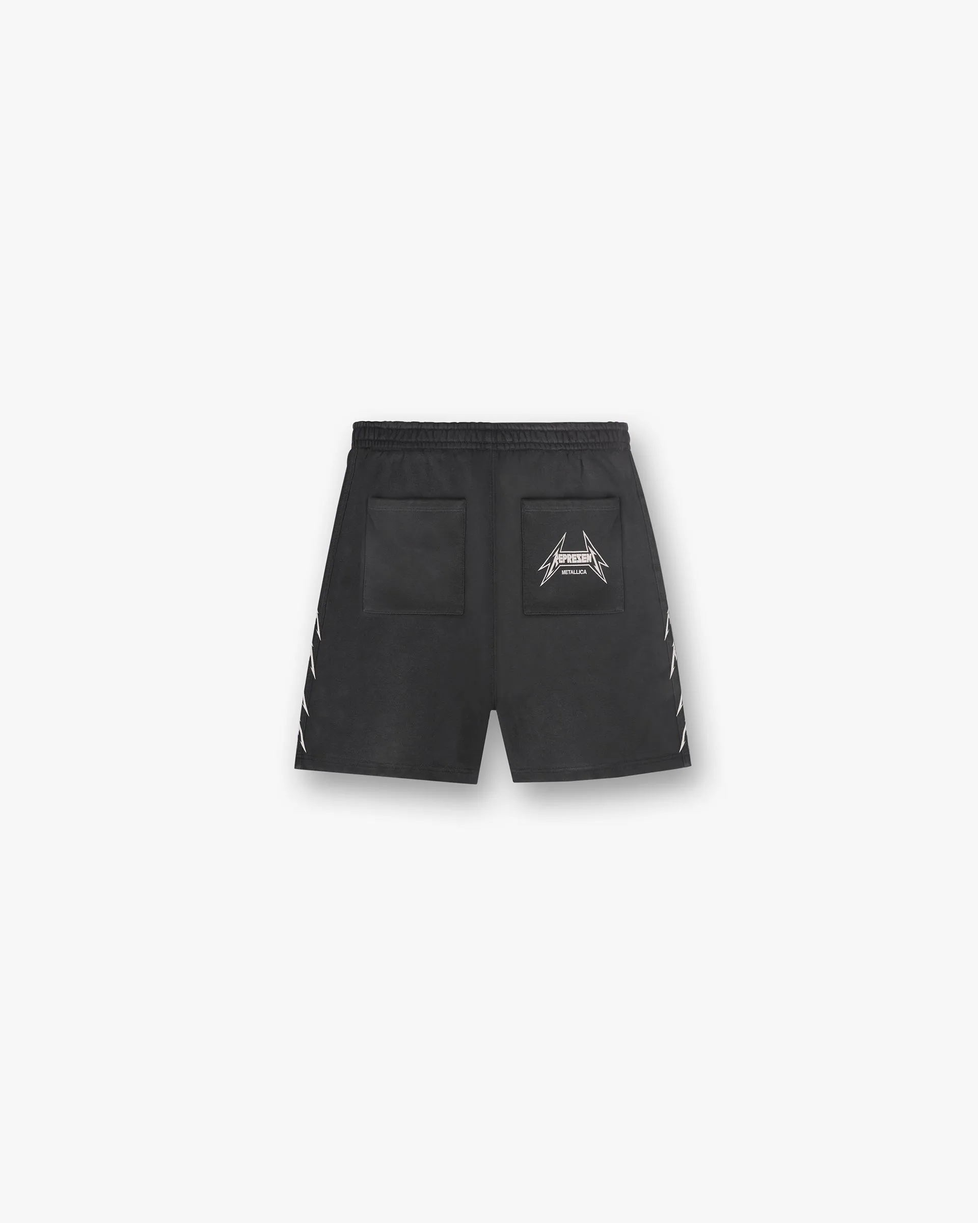 Double Layered Reinforcement Chill Style Represent X Metallica Local Crew Short - Stained Black