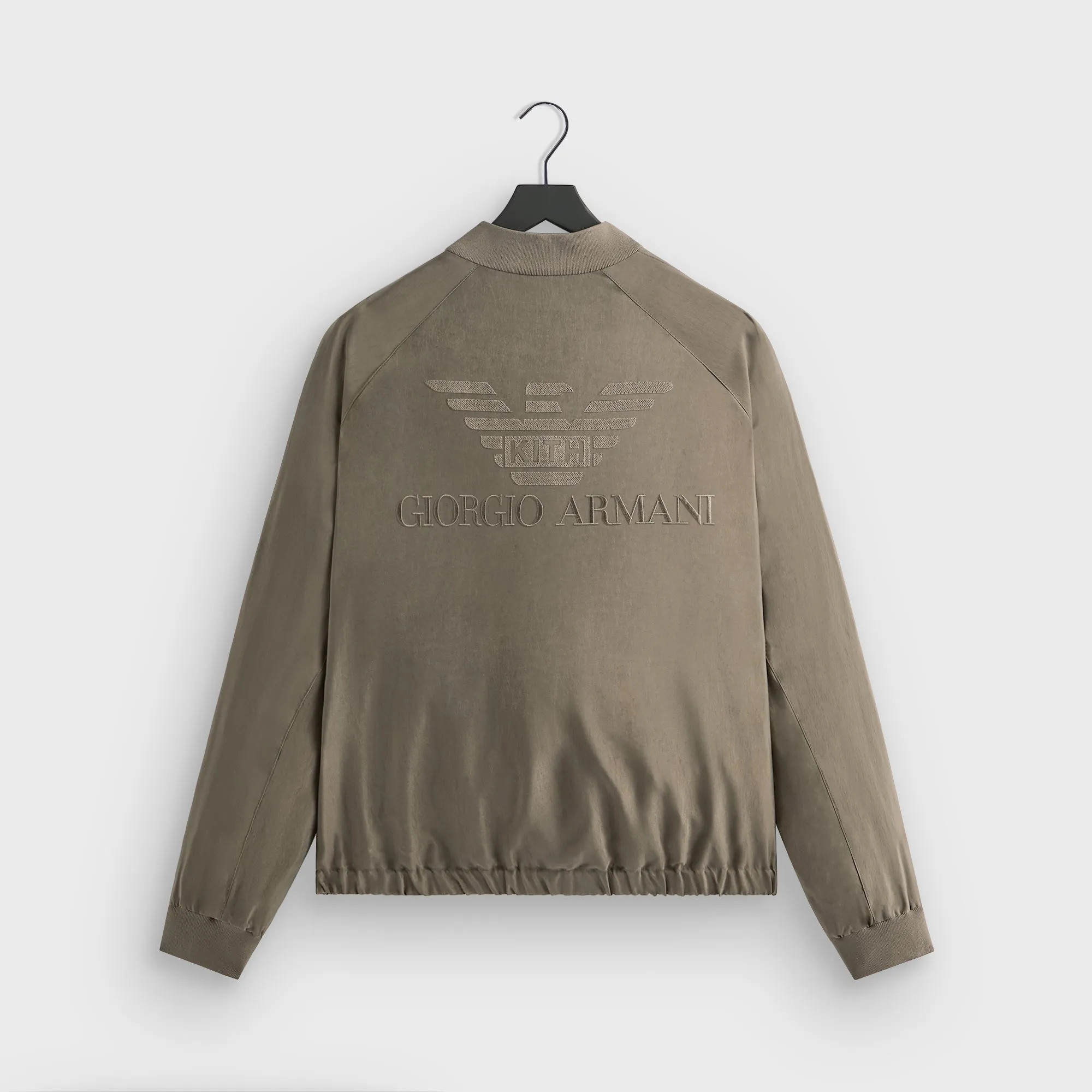 Giorgio Armani & Kith Silky Bomber Jacket - Gravel Heavyweight Durability