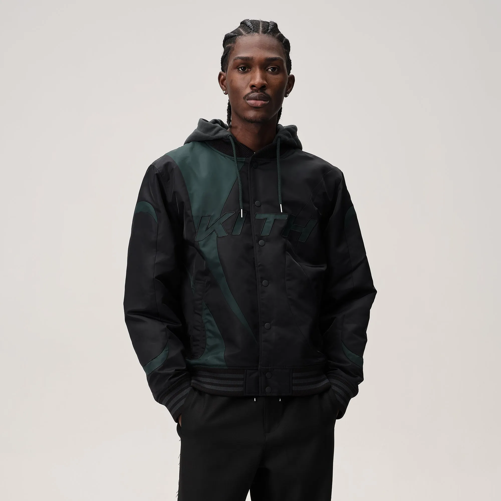 Climate Responsive Textile Low Profile Insulation Kith for adidas Football Gorman Jacket - Black