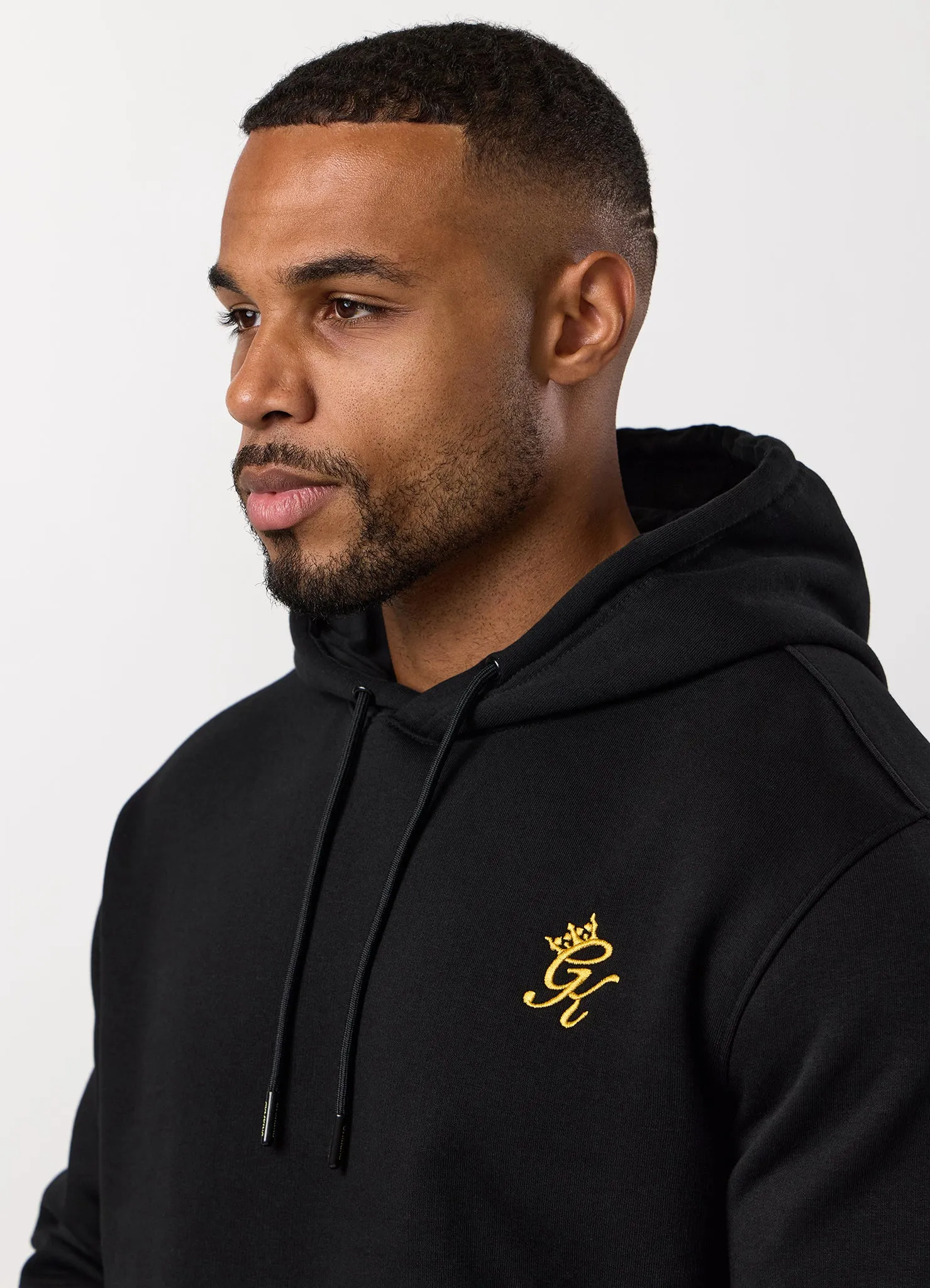 product premium quality Comfort Piece Gym King Fundamental Fleece Hood - Black/Gold