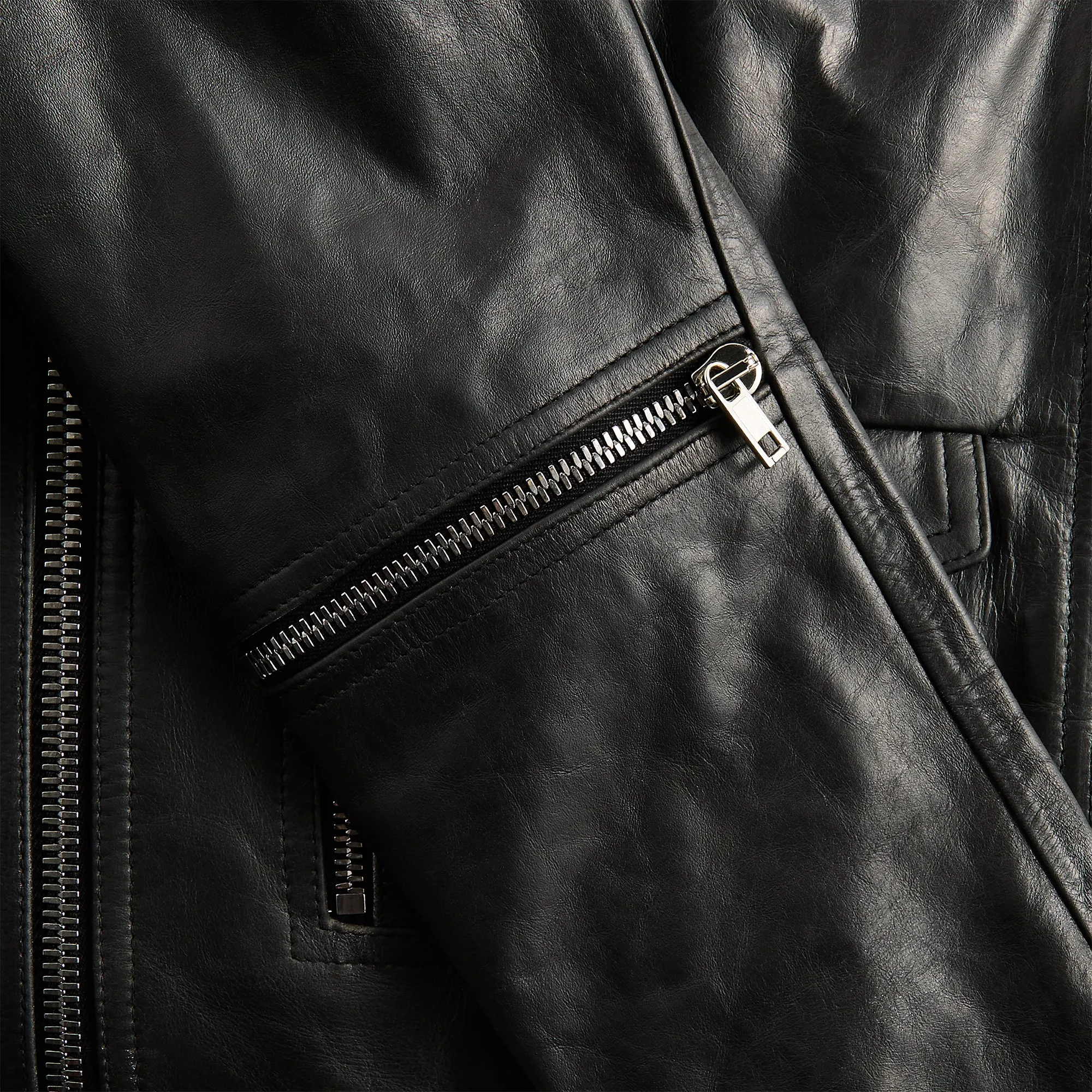 Odor Control Finish Rick Owens Giacca Pelle Bauhaus Stooges - Black