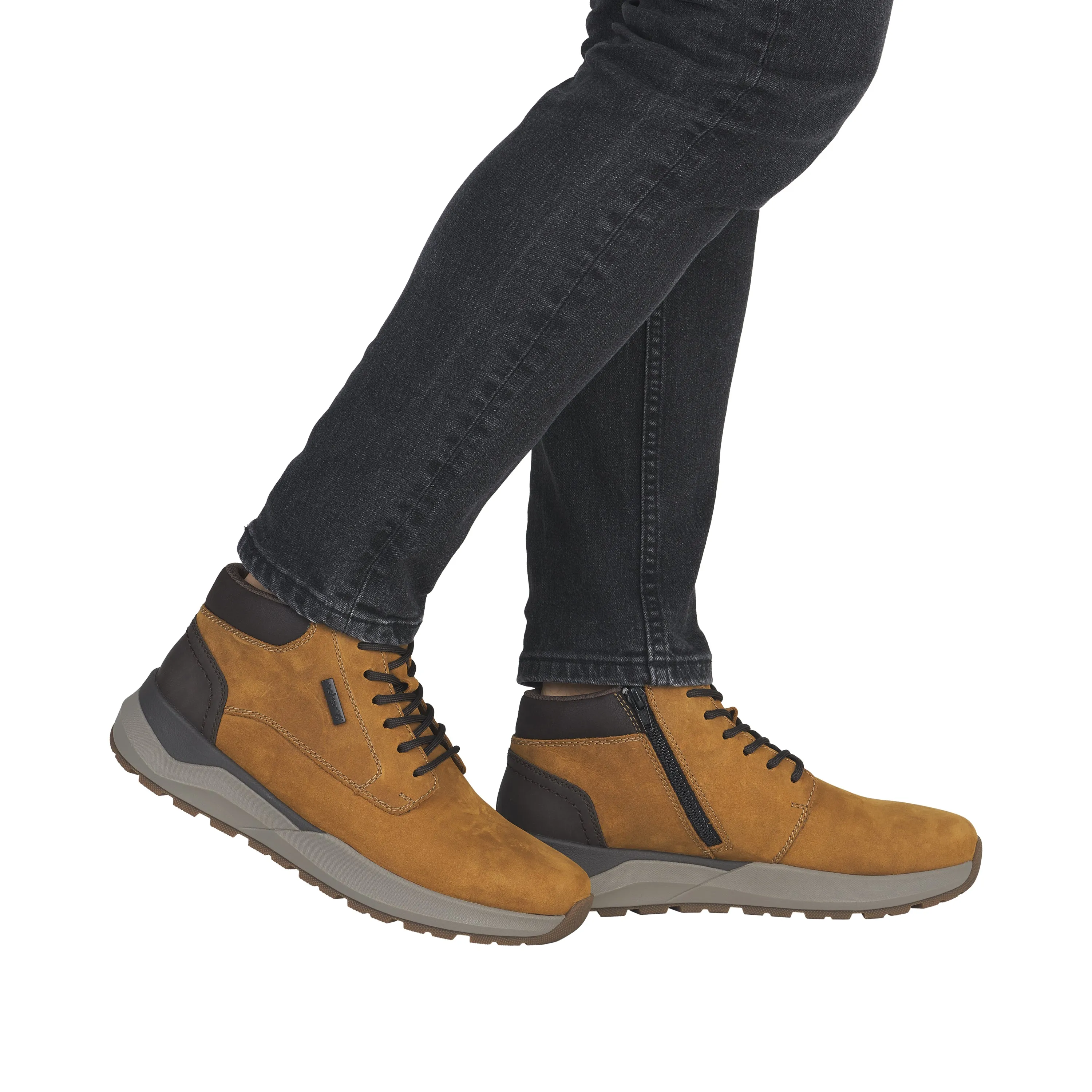 Comfort Lining Nature Lover No Tie Rieker Mens Boot 06001-68 Butterscotch/Moro/Braun