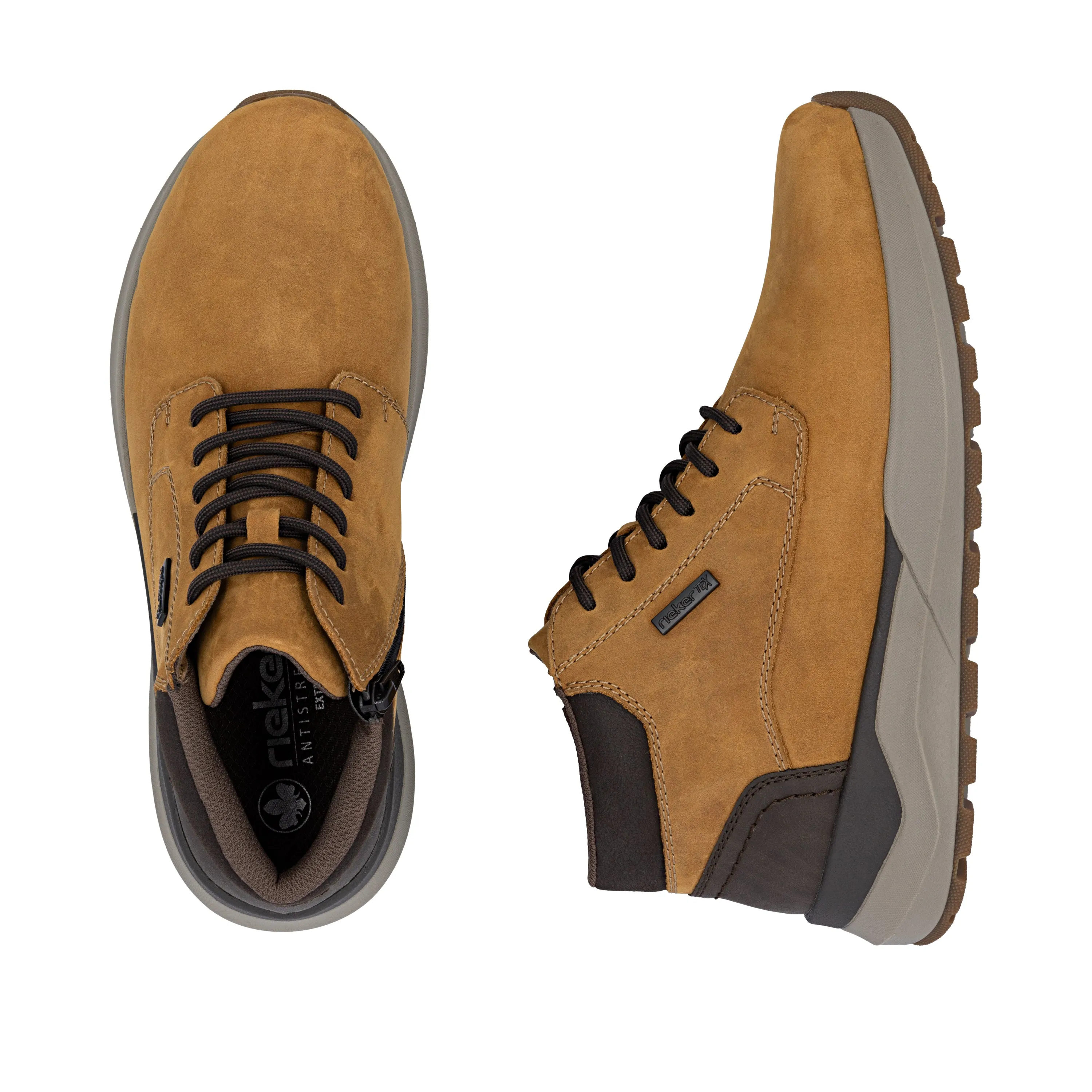 Rieker Mens Boot 06001-68 Butterscotch/Moro/Braun Reinforced Form Mountain Hike Smooth Form