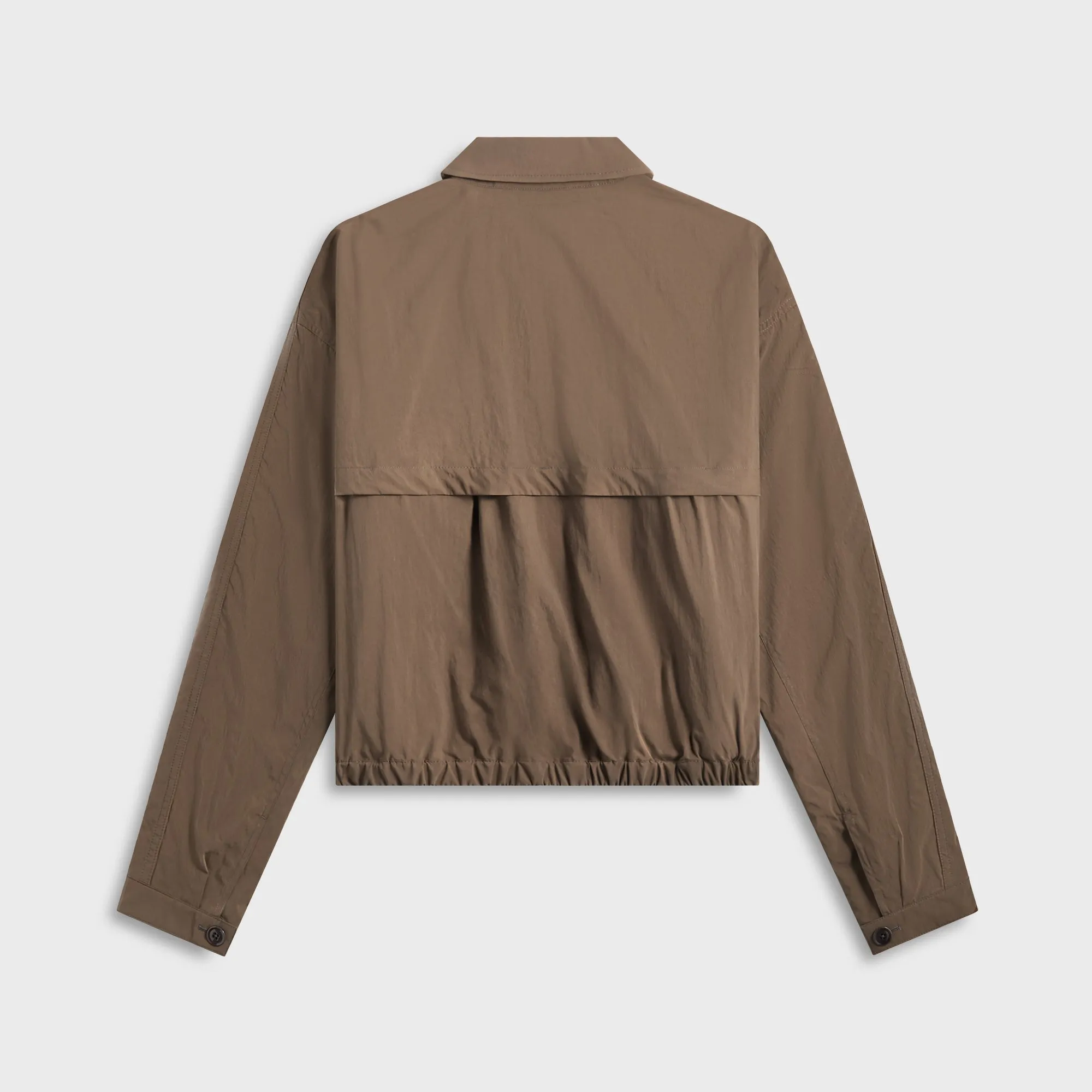 Simple Urban Layer Convertible Collar Lemaire Zipped Blouson - Walnut
