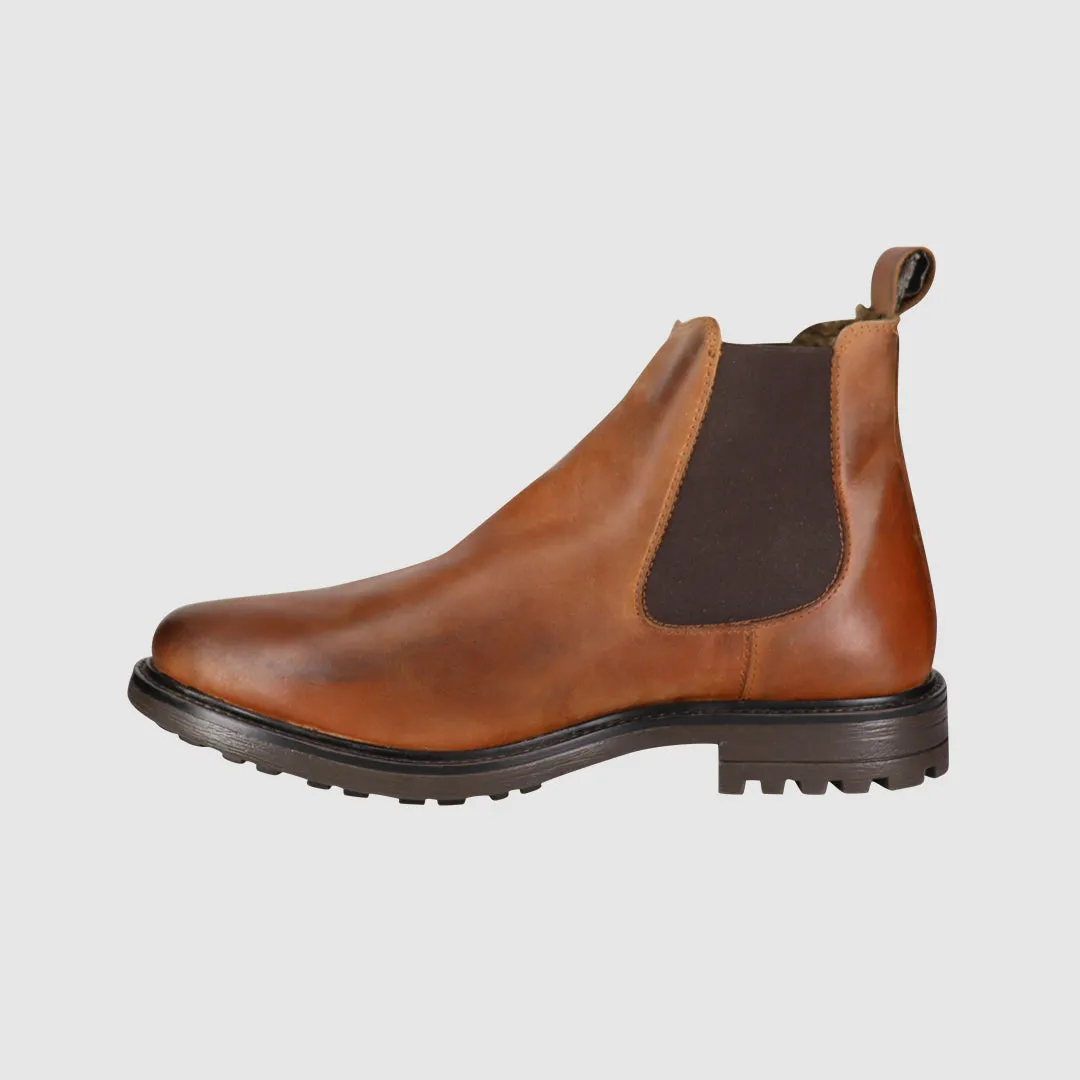 Tactile Feedback Sole Supportive Design Rodeo Chelsea Boots Cognac