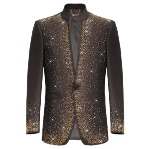 Bright Lights Blazer BLACK/GOLD Fit For Daily